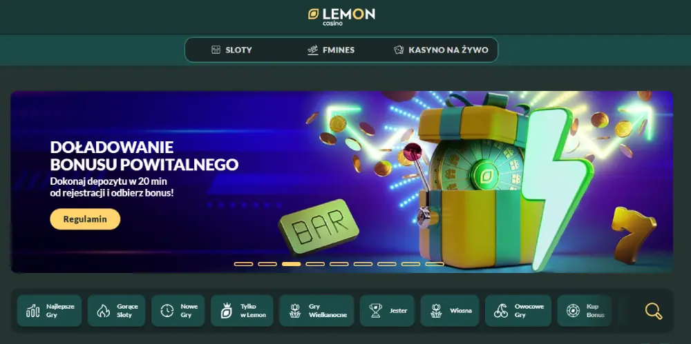 Lemon Casino bonus za rejestrację