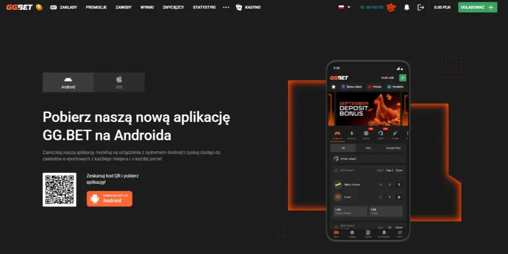 GGBet aplikacja na Androida
