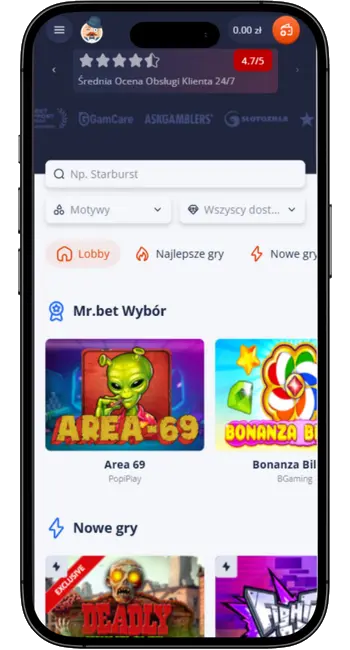 Mr Bet strona główna gier