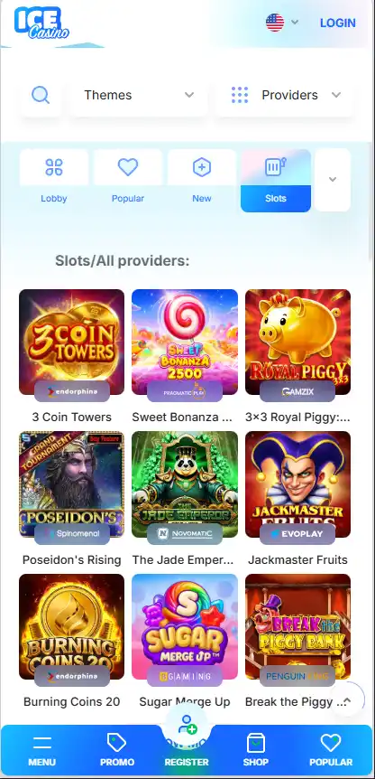 Ice casino Sloty online na pieniądze